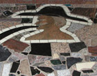 Granit-Polygonalplatten gemischt